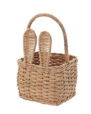 Košara iz ratana 16 x 14 x 14/28 cm z ročajem in prijemali – naravna *7268