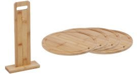 Komplet 4 bambusovih desk za rezanje 24 x 5 x 32 cm *3554