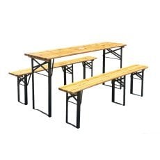 Komplet za druženje – miza 170 x 46 x 76,5 cm + 2 klopi 170 x 23 x 46,5 cm *3829