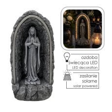 Kipec Marije v kapelici z LED-osvetlitvijo 15,5 x 13,5 x 30,5 cm *9983