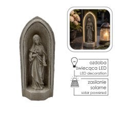 Figura Marije v kapelici z LED-osvetlitvijo 12,5 x 9,5 x 30,5 cm *0019