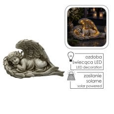 Ležeča figurica angelčka LED 30,5 x 14,5 x 17,5 cm *0064