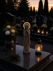 Figura Marije s svetlečim LED-sijem - DED0088