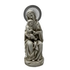 Figura Marije z detetom in svetlečim LED-sijem 13 x 14 x 36,5 cm *0101