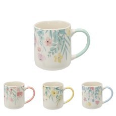 Porcelanasta skodelica 385 ml, mešanica cvetličnih vzorcev *6784