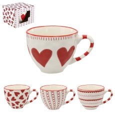 Porcelanasta skodelica 450 ml, različni vzorci *6791