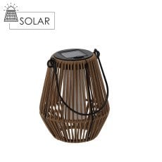 Rjava solarna svetilka 15,5 cm LED *2334