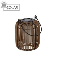Rjava solarna lanterna 15,5 cm LED *2365