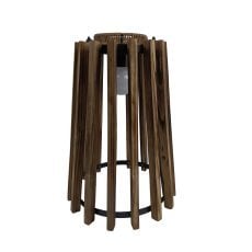 Lesena solarna LED-svetilka 47 cm *2396