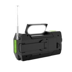 Prenosni solarni SOS-radio 3 v 1, svetilka in powerbank 4000 mAh, zelen *5435