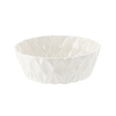 Okrogla porcelanasta skleda 23 x 23 x 7,5 cm z valovitim robom, pakiranje = 4 kosi *1016