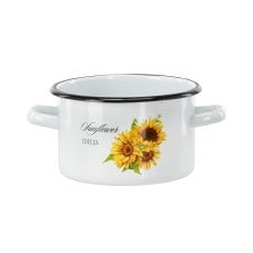 Bel emajliran lonec 2 l, 16 cm, sončnica *4406