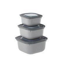 Komplet 3 kvadratnih posod (0,6+1,1+1,8L) *6859