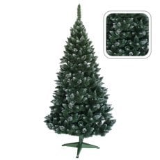 Zasnežen bor z bleščicami in storžem 220 cm - TOY0714