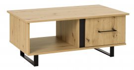 Klubska miza Francis reg 8 - Artisan hrast/črna