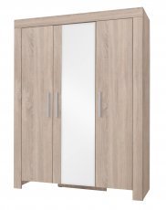 Meble Jurek - Garderobna omara z ogledalom Cezar reg 1 - Sonoma