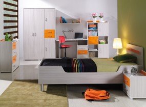 Garderobna omara Nemo reg 1 - orange