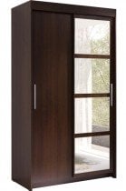 Garderobna omara z drsnimi vrati Nero - 120 cm - Wenge