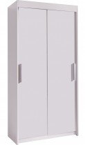 Garderobna omara z drsnimi vrati Karo - 100 cm - Bela