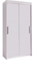 Garderobna omara z drsnimi vrati Karo - 120 cm - Bela