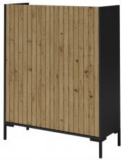 Komoda Lando reg 1 - črna/artisan hrast