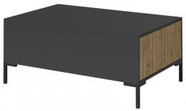 Klubska miza Lando reg 5 - črna/artisan hrast