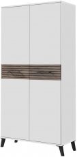 Garderobna omara Carlo reg 1 - bela/flagstaff hrast