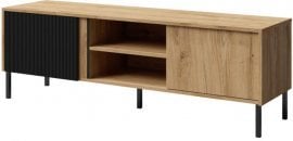 TV komoda Mia reg6 - večni hrast/črna