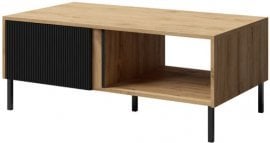 Klubska miza Mia reg8 - večni hrast/črna