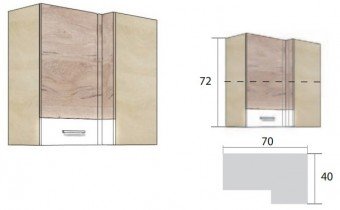 Fadome - Kotna omara leva Econo 44G 70x40 cm