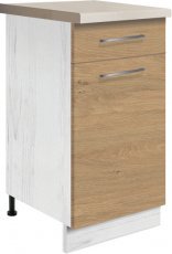 Spodnja ozka omarica Creativa Cre 2D 40 - hrast 