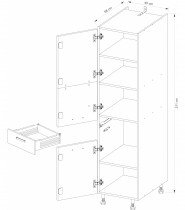 Fadome - Visoka omara Premio Pre 19D 40 