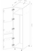 Fadome - Visoka omara Creativa Cre 21D 60 - bela