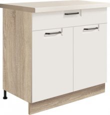 Spodnja dvovratna omarica Favorit FW6D 80 - bela