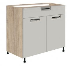 Spodnja dvovratna omara Favorit FL6D 80 - latte