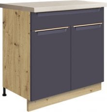 Spodnja dvovratna omarica Glamour Gla 6D 80 - modra