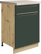 Spodnja ozka omarica Glamour Gla 4D 50 - zelena