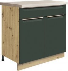 Spodnja dvovratna omarica Glamour Gla 6D 80 - zelena