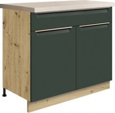 Spodnja dvovratna omarica Glamour Gla 7D 90 - zelena