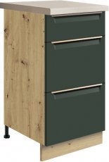 Spodnja omarica s predali Glamour Gla 8D 40 - zelena