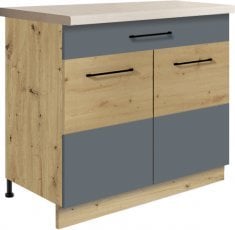 Spodnja dvovratna omarica Infinity 7D 90 - siva