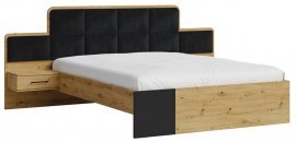 Postelja z dvema omaricama Snake - 160x200 cm