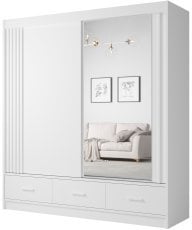 Garderobna omara z drsnimi vrati Canada CA-21-20 - 200 cm - bela