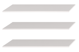 Set treh dodatnih polic za omare Canada 200 cm - beli