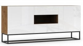 Komoda Avorio - Hrast artisan/bela sijaj