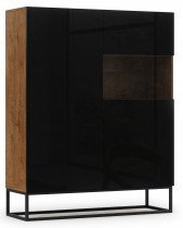 Hrast artisan/črna sijaj