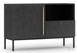 Komoda Lanzzi - Črna mat/Črna mat