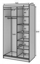 Eltap - loft - Garderobna omara Prescco II