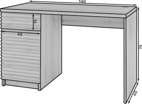 Eltap - loft - Pisalna miza Bisett - 140 cm