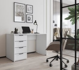 Pisalna miza Barold 120 cm - bela